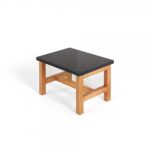 AA007 PREDELLINO AD UN GRADINO IN LEGNO MASSELLO 40X27X25 CM